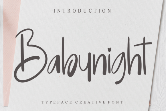 Babynight: An Elegant Script Font for Digital Design
