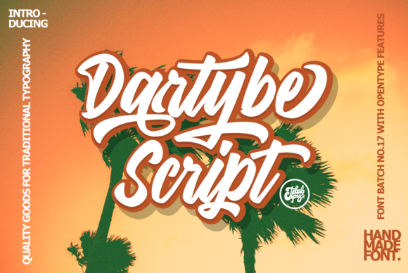 Dartybe: A Bold Handwritten Typeface for Editorial Design