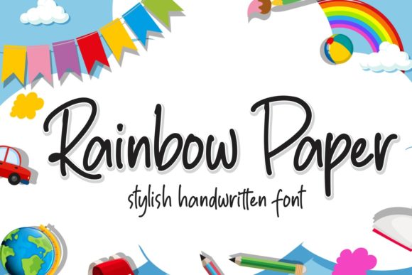 Rainbow Paper Font for Web Design