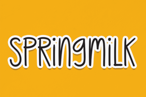 Springmilk: A Handwritten Typeface for Gentle Editorial Design